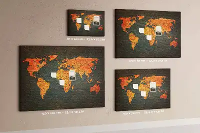 Nástěnka do dětského pokoje s motivem zemského glóbu
