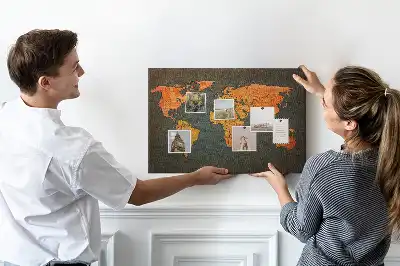 Nástěnka do dětského pokoje s motivem zemského glóbu