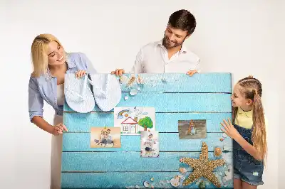 Nástěnka do dětského pokoje Mušle na dřevě