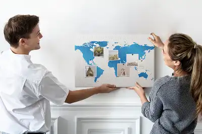 Korková nástěnka Obrys pevnin a oceánů