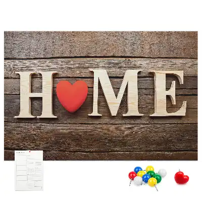 Nástěnka do dětského pokoje s nápisem home