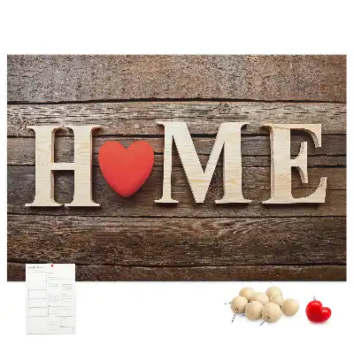 Nástěnka do dětského pokoje s nápisem home