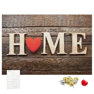 Nástěnka do dětského pokoje s nápisem home