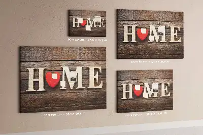 Nástěnka do dětského pokoje s nápisem home