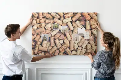 Korková nástěnka s motivem vinařských zátek