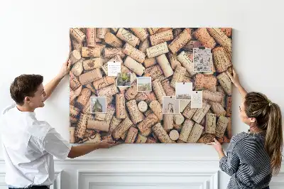 Korková nástěnka s motivem vinařských zátek