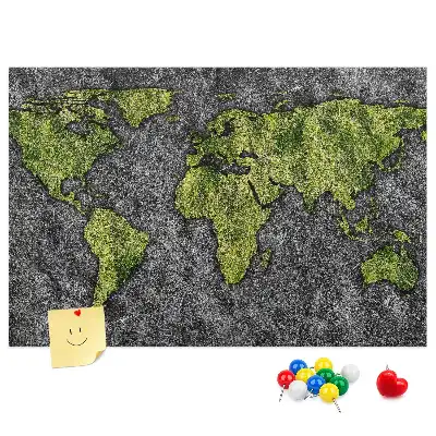 Korková nástěnka klasická mapa kontinentů