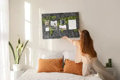 Korková nástěnka klasická mapa kontinentů