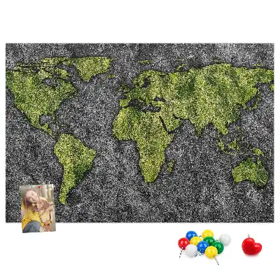 Korková nástěnka klasická mapa kontinentů