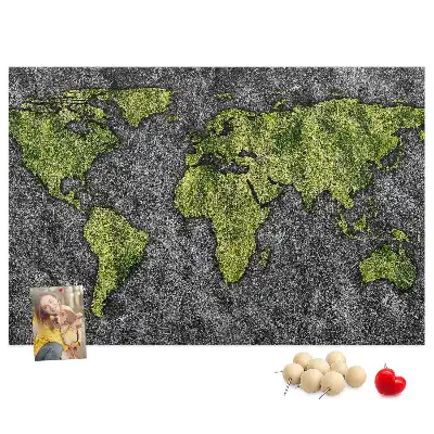 Korková nástěnka klasická mapa kontinentů