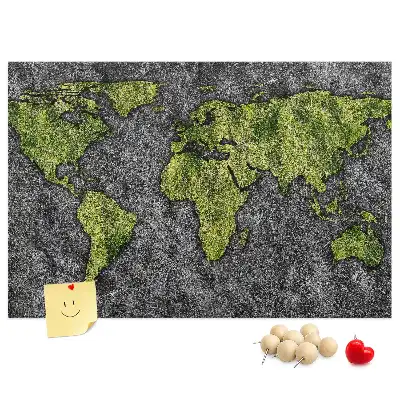 Korková nástěnka klasická mapa kontinentů