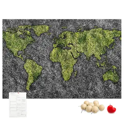 Korková nástěnka klasická mapa kontinentů