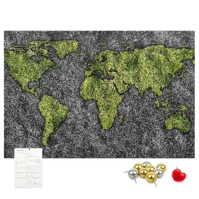 Korková nástěnka klasická mapa kontinentů