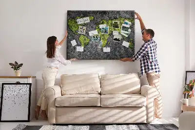 Korková nástěnka klasická mapa kontinentů