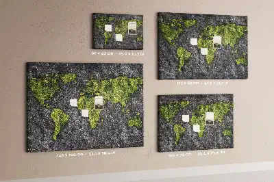 Korková nástěnka klasická mapa kontinentů