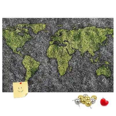 Korková nástěnka klasická mapa kontinentů