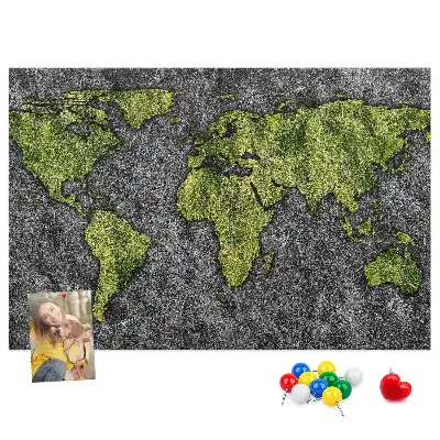 Korková nástěnka klasická mapa kontinentů