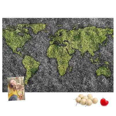 Korková nástěnka klasická mapa kontinentů