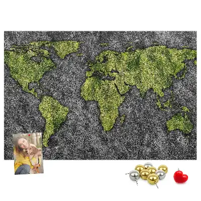 Korková nástěnka klasická mapa kontinentů
