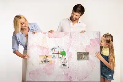 Nástěnka do dětského pokoje Akvarelové okvětní lístky
