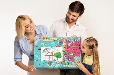 Korková nástěnka s mapou Evropy