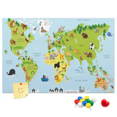 Korková nástěnka Atlas zvířat pro děti
