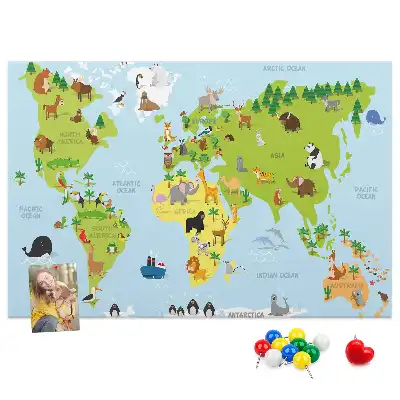 Korková nástěnka Atlas zvířat pro děti