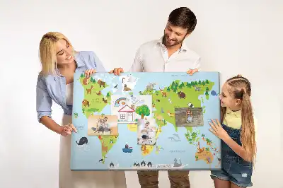 Korková nástěnka Atlas zvířat pro děti