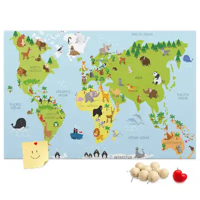 Korková nástěnka Atlas zvířat pro děti