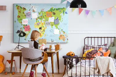 Korková nástěnka Atlas zvířat pro děti