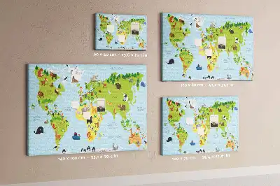 Korková nástěnka Atlas zvířat pro děti