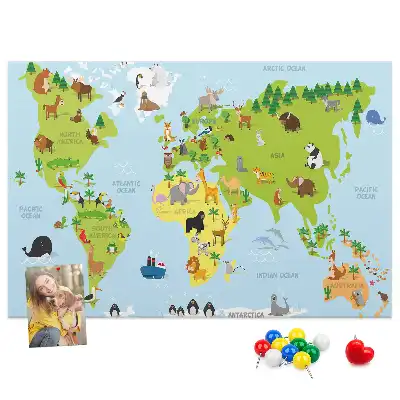 Korková nástěnka Atlas zvířat pro děti