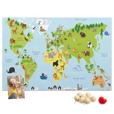 Korková nástěnka Atlas zvířat pro děti