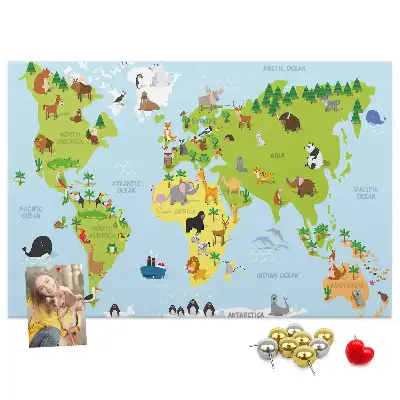 Korková nástěnka Atlas zvířat pro děti