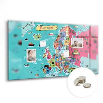 Magnetická tabule Mapa Evropy