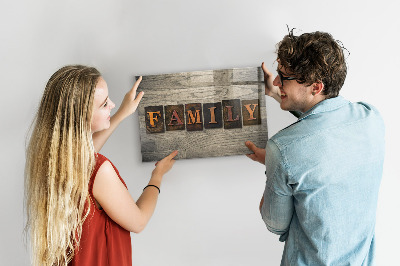 Magnetická tabule Rodinný nápis