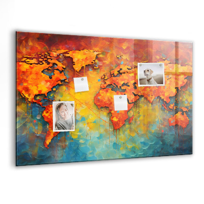 Magnetická tabule Dekorativní mapa světa