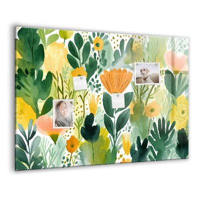 Magnetická tabule Akvarelové květiny
