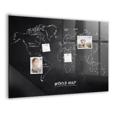 Magnetická tabule Mapa světa zemí