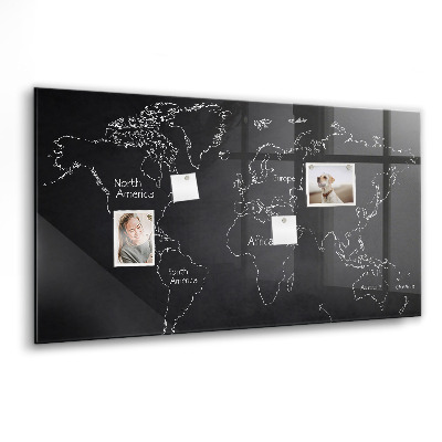 Magnetická tabule Mapa světa zemí