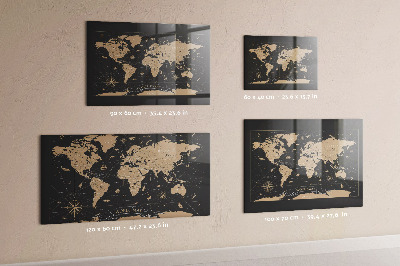 Magnetická tabule Vintage mapa světa