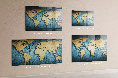 Magnetická tabule 3D mapa světa