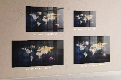 Magnetická tabule Abstraktní mapa světa