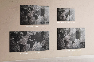Magnetická tabule Betonová mapa světa