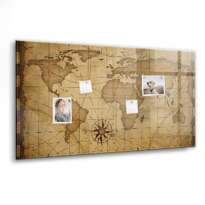 Magnetická tabule Vintage mapa světa