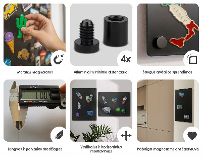 Plechová tabule na magnety o rozměrech 30 × 70 cm