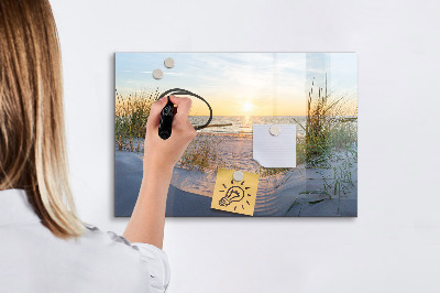 Magnetická kreslící tabule pro děti Západ slunce na pláži