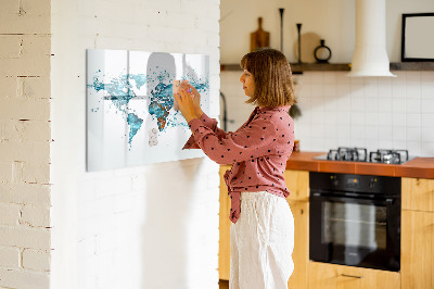 Magnetická kreslící tabule pro děti Vodní mapa světa