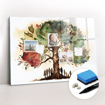 Popisovatelná magnetická tabule Rodinný strom