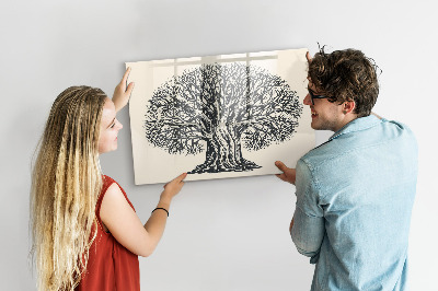 Popisovatelná magnetická tabule Velký strom příroda